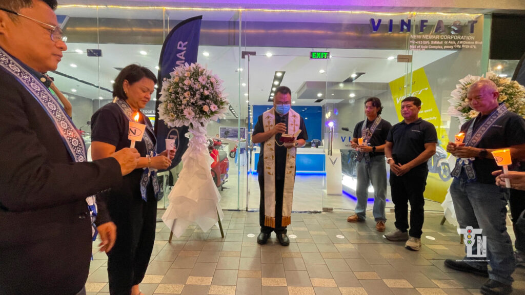 UNMR Corporation executives and VinFast Philippines CEO during the blessing ceremony at SM Mall of Asia