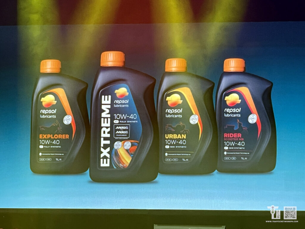 New Repsol motorcycle oil product lineup featuring Xtreme, Explorer, Urban, and Rider ranges