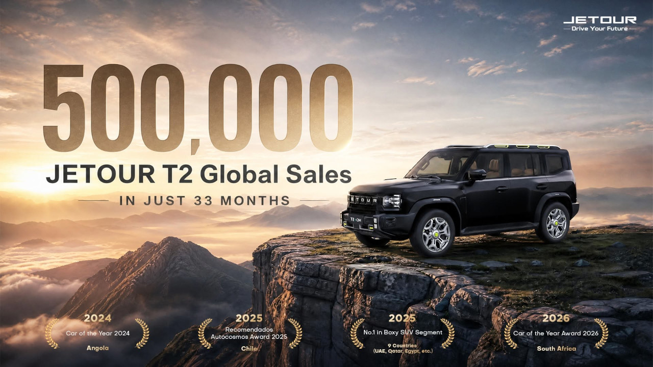 Global Milestone: JETOUR T2 Surpasses 500,000 Sales Worldwide